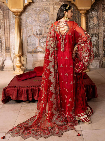 Shiza Hassan Shehnai Organza Embroidered Stitched 3-Piece Suit-Roha