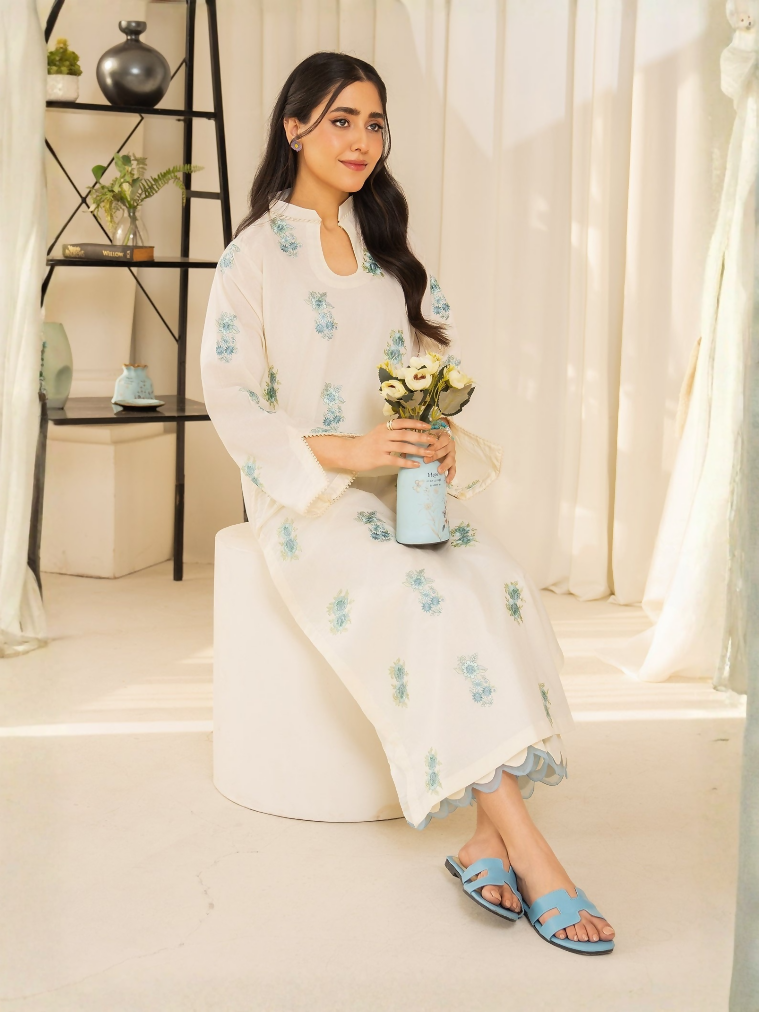 Mannat Clothing Summer Basics'25 Lawn Embroidered Stitched Suit-SB2020013