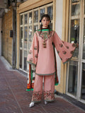 Jugnu by Hussain Rehar Womenswear SS/24 Edit II Cotton Embroidered 3-Piece Suit-Rosetta
