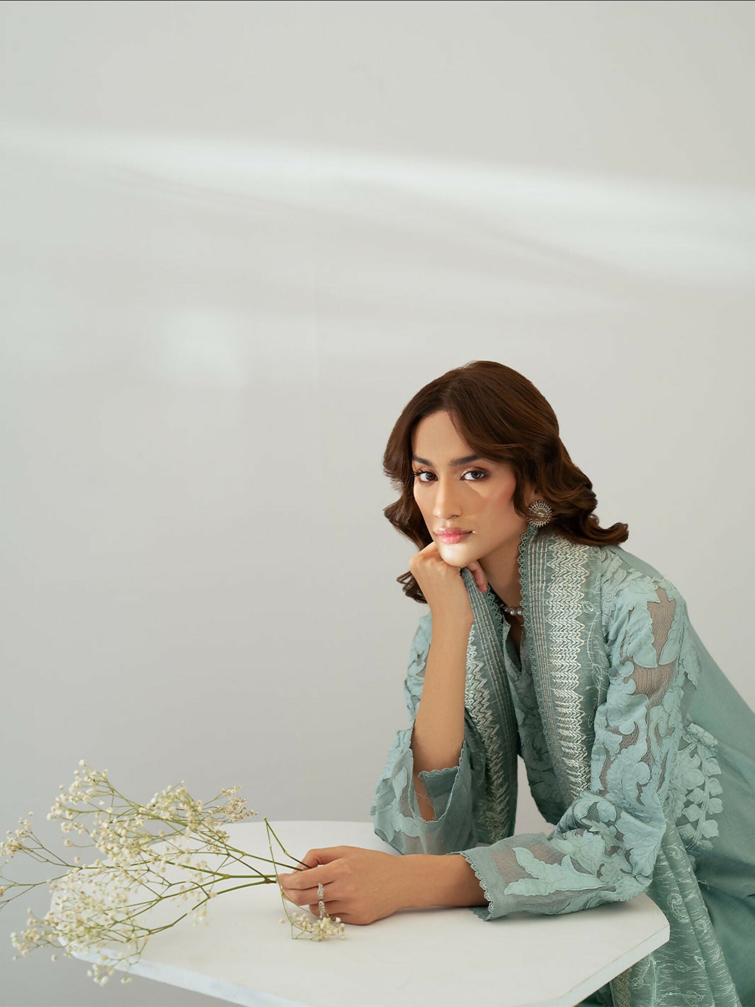 Mahnur Sera Pret'26 Net Embroidered Unstitched 3-Piece Suit-SP-03