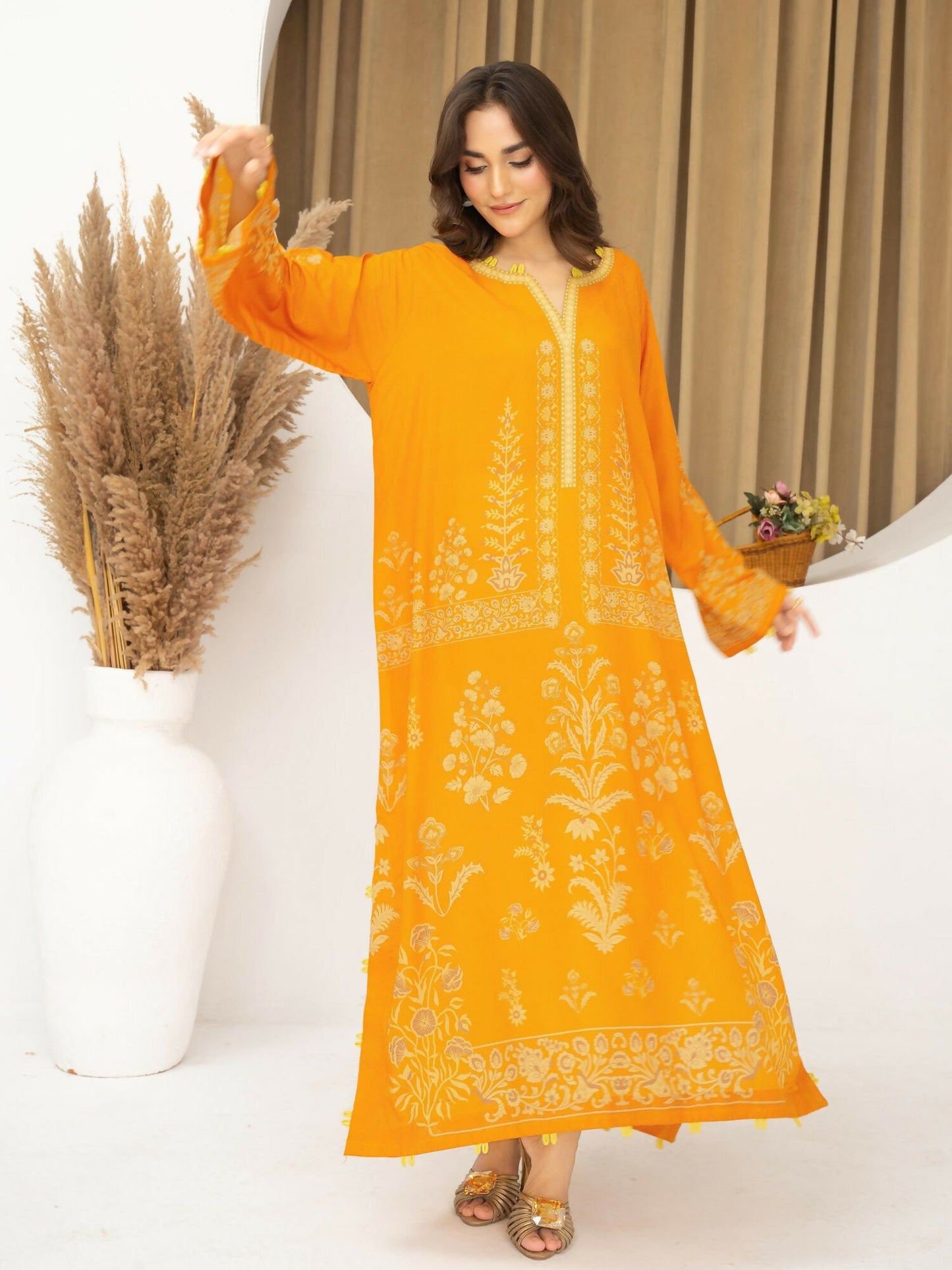 Panache Apparel Florise Lawn Printed Shirt-Marivelle