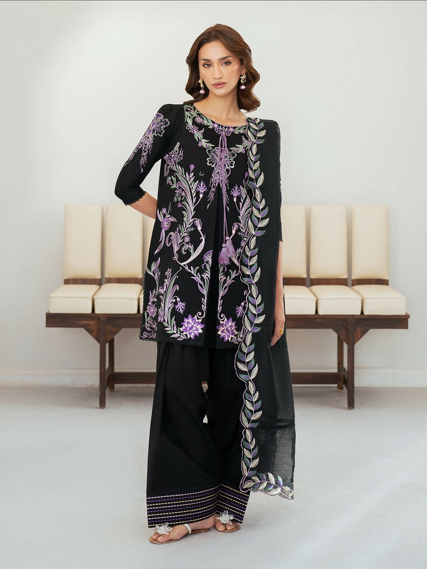 Mahnur Sera Pret'26 Lawn Embroidered Stitched 3-Piece Suit-SP-07
