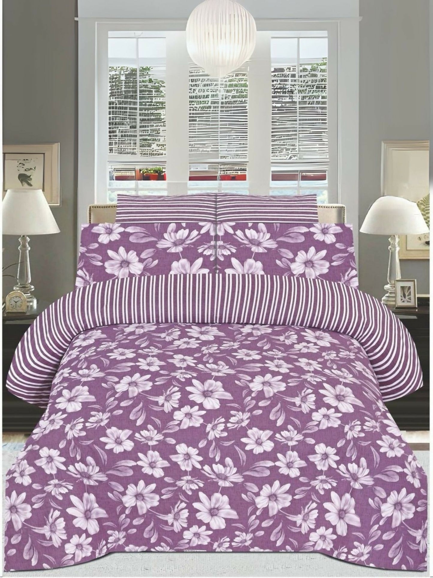 Salonika Cotton Printed 6-Piece Comforter Set-450