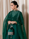 Hussain Rehar Moon In The Golden Cup Raw Silk Embellished Stitched 3-Piece Suit-Stella