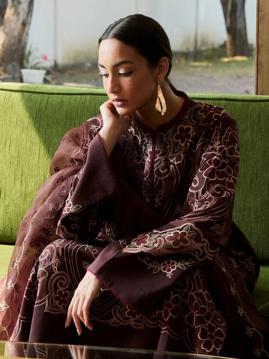 Zara Shahjahan Satori Lawn Embroidered Unstitched 3-Piece Suit-Shizumi-4B