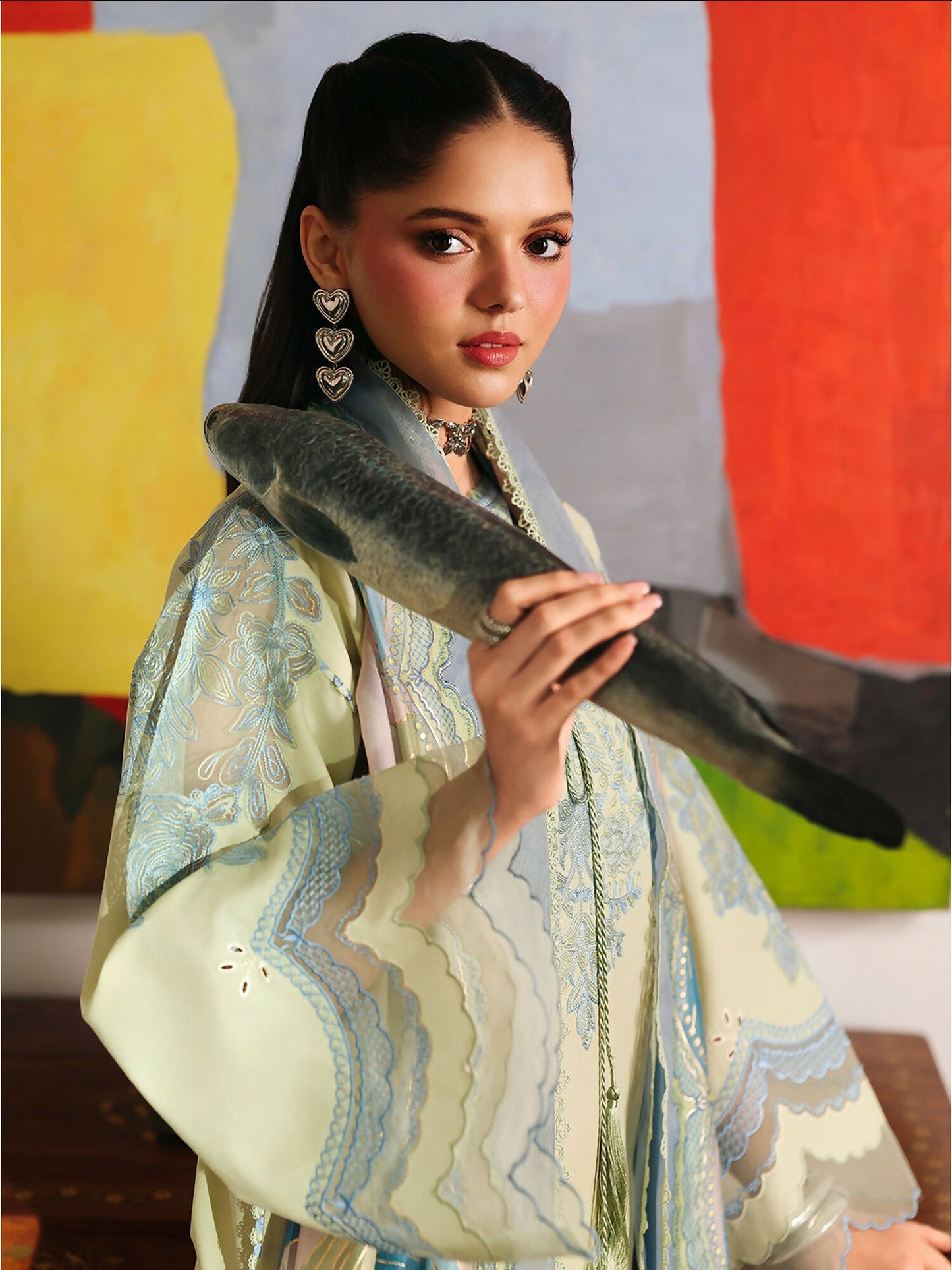 Binilyas Lumina Summer Lawn Embroidered Unstitched 3-Piece Suit-L72-B