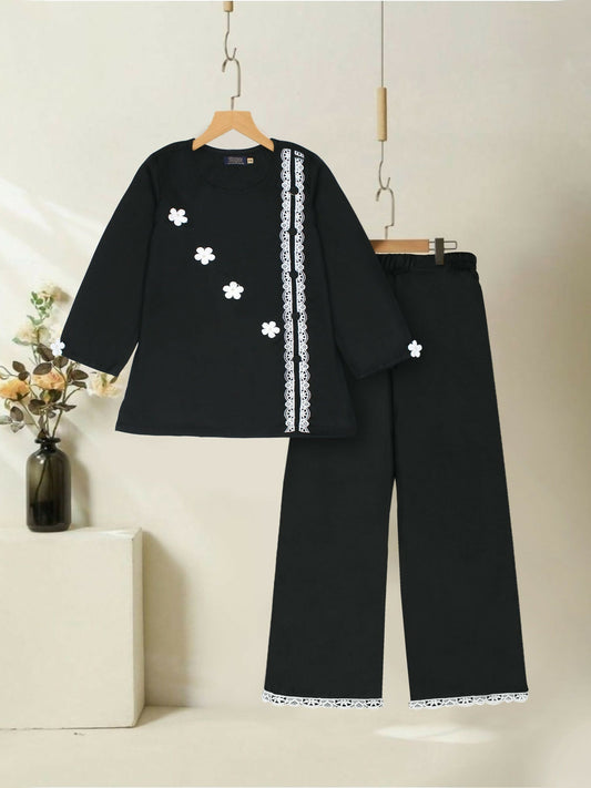 Velvour Girls Cotton Co-Ord Set-VG183-B