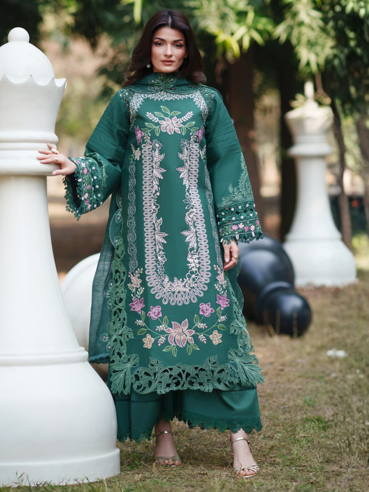 Parishay Summer Queen Lawn Embroidered Unstitched 3-Piece Suit-SQ-15