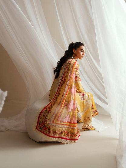 Binilyas Eres Bonita Viscose Embroidered Stitched 3-Piece Suit-1101-B