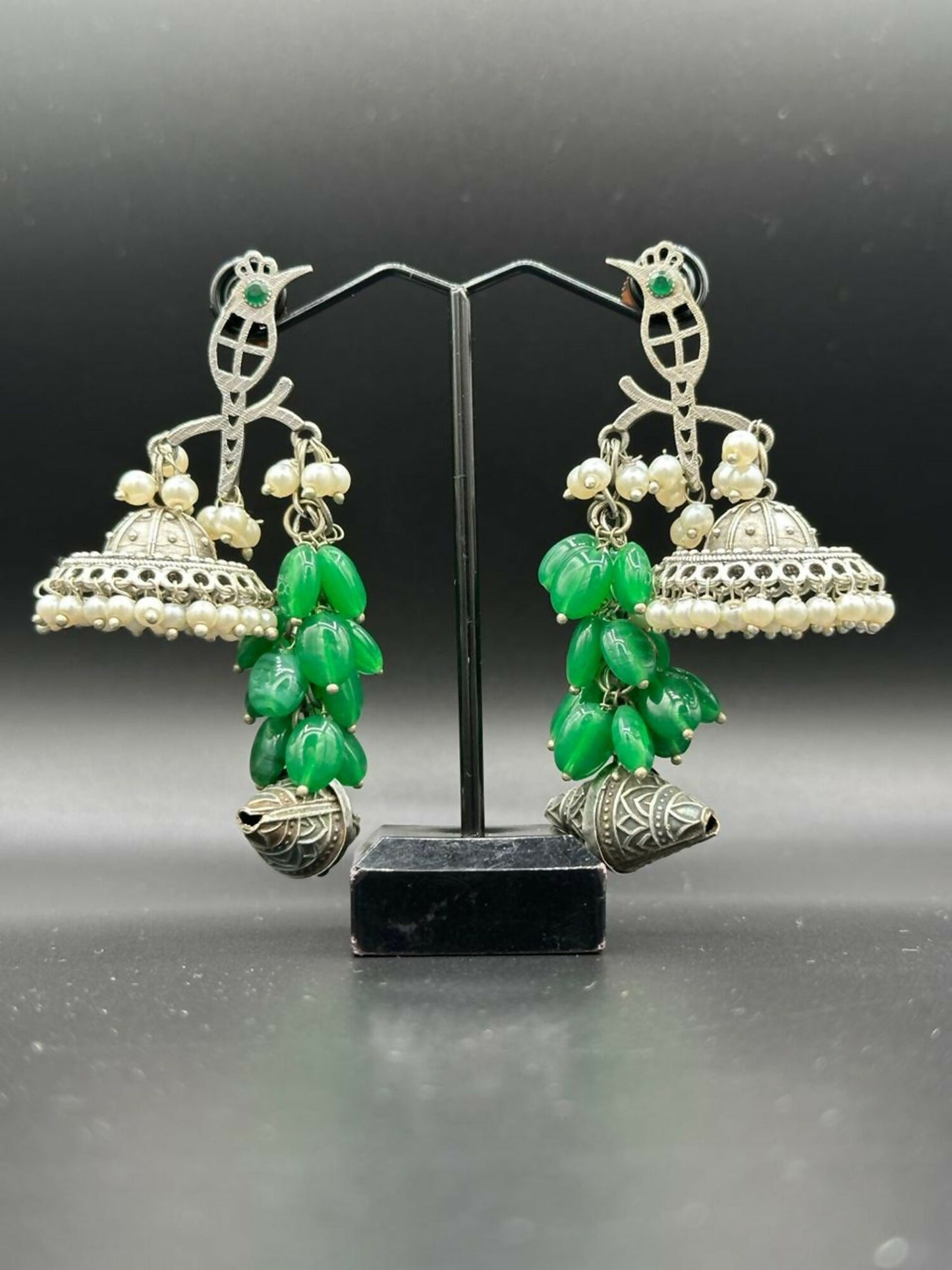 H&A Jewellery Handmade Brass Oxidized Jhumka