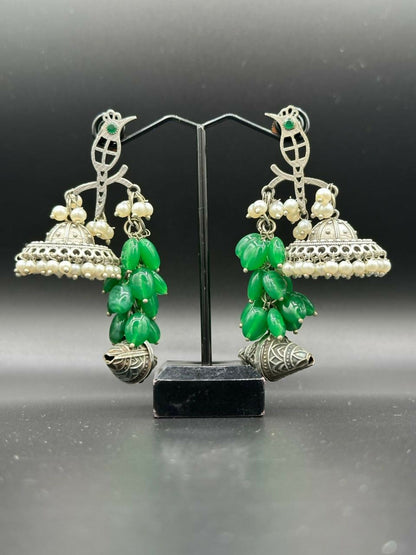 H&A Jewellery Handmade Brass Oxidized Jhumka