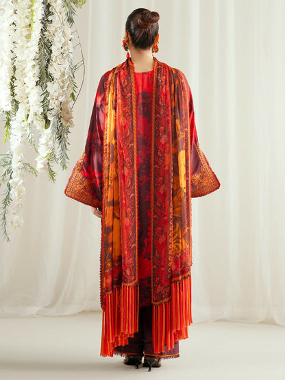 Binilyas Eres Bonita Viscose Embroidered Stitched 3-Piece Suit-1106-A