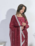 Ruby's Couture Festive Fall'25 Silk Embellished Stitched 3-Piece Suit-Durkhani