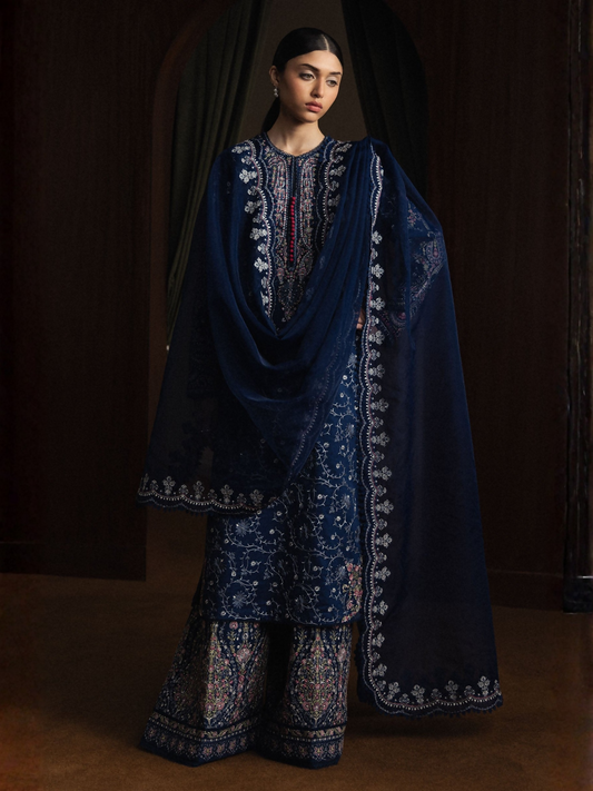 Zara ShahJahan Satori'26 Lawn Embroidered Unstitched 3-Piece Suit-Suiyo-D9