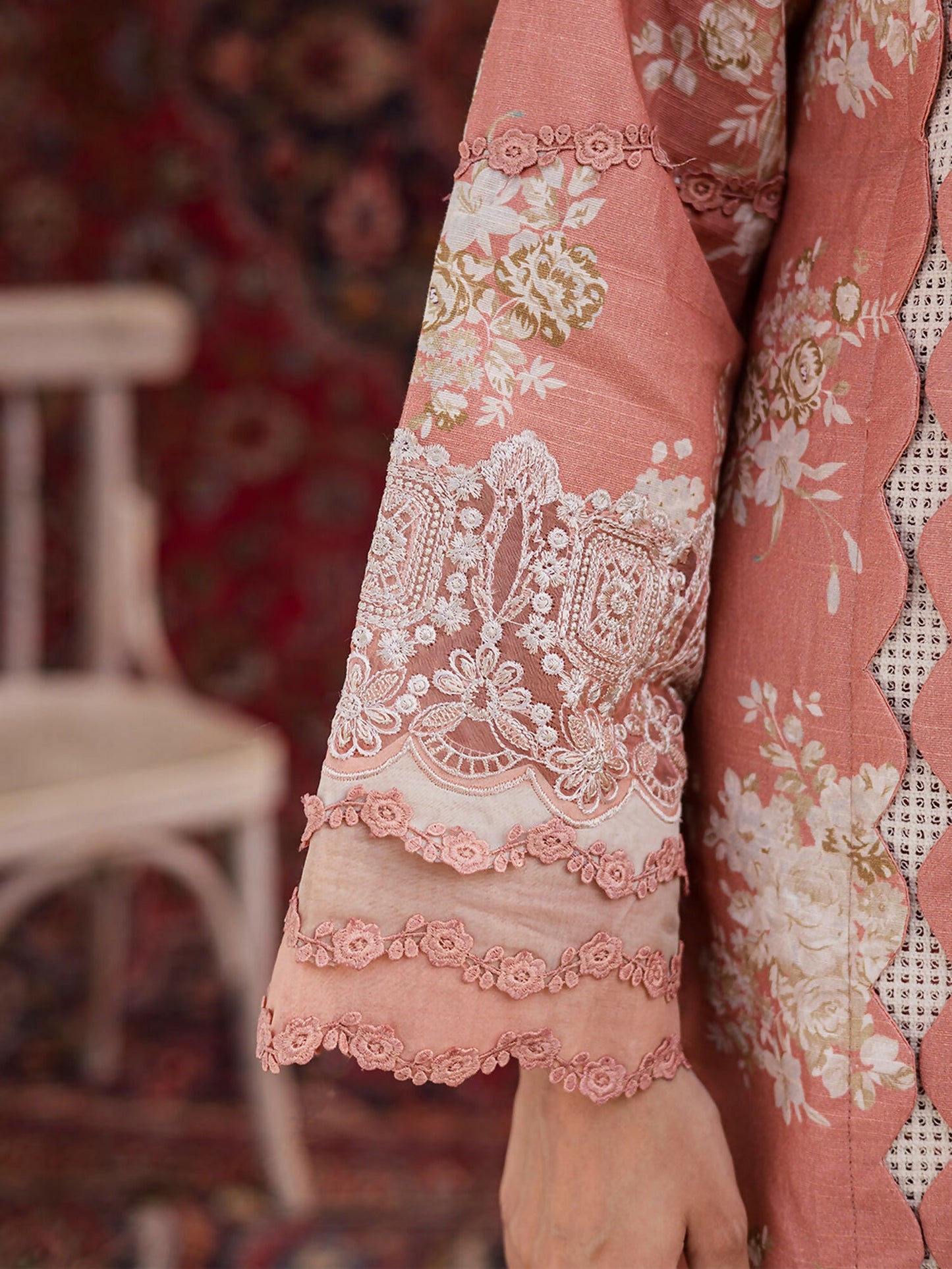 Parishay Rang e Sarma Khaddar Embroidered Stitched 3-Piece Suit-SAR-03