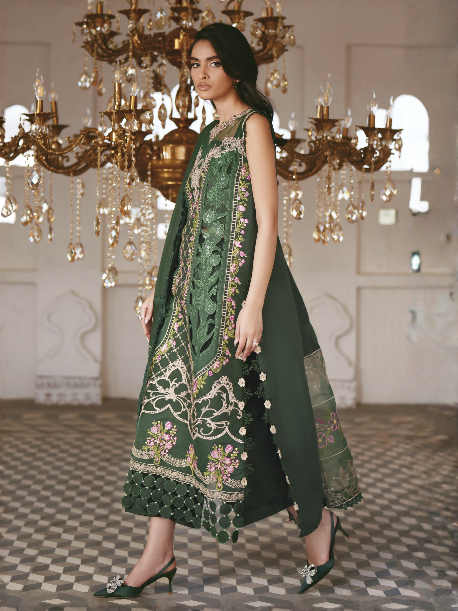 Parishay Shangrila Lawn Embroidered Unstitched 3-Piece Suit-SLA-16