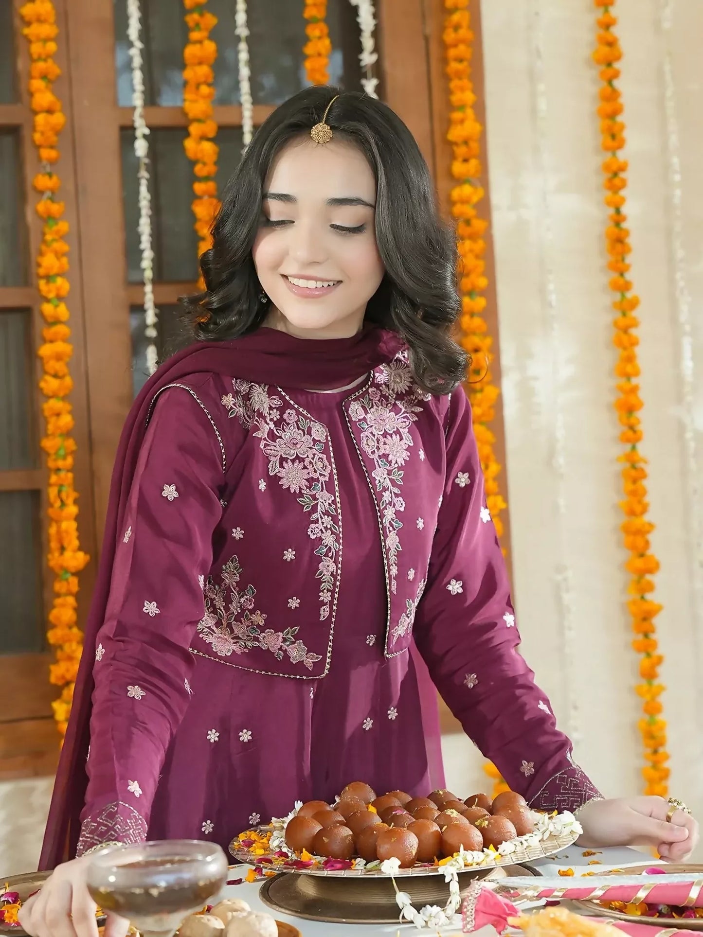 Panache Apparel Noore Eid Edit Sheesha Silk Embroidered Stitched Suit-Zeni