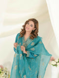 Ruby's Couture Gul-Bahar Silk Printed Stitched 3-Piece Suit-Maleena