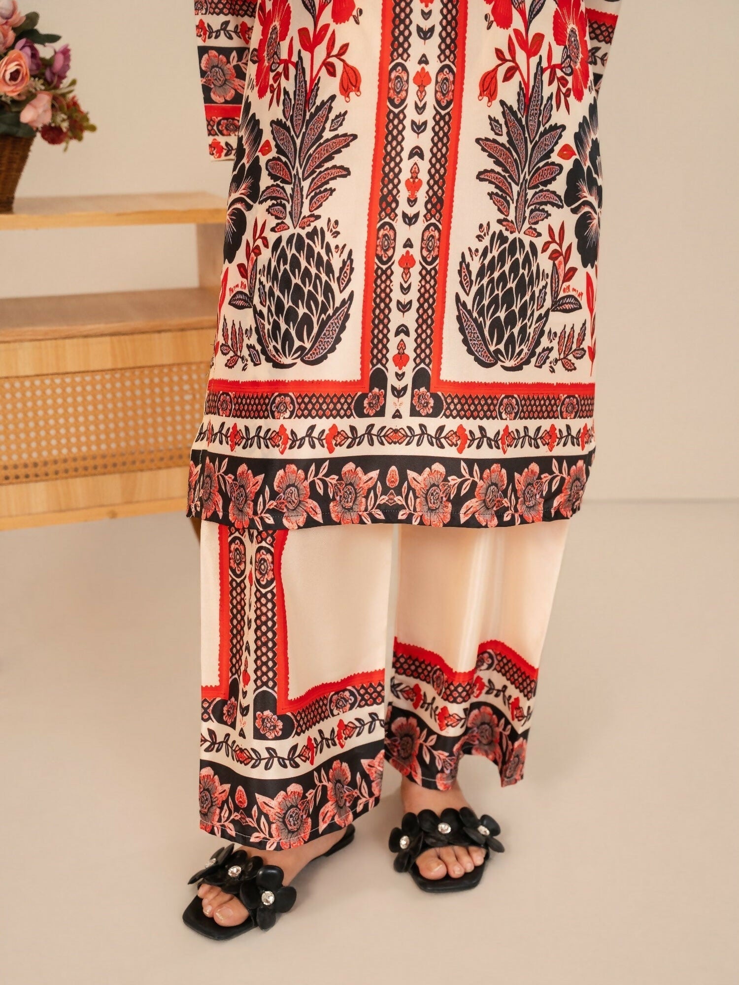 Stylish Collection Whisper Pret Silk Grip Printed Stitched 3-Piece Suit-Floral