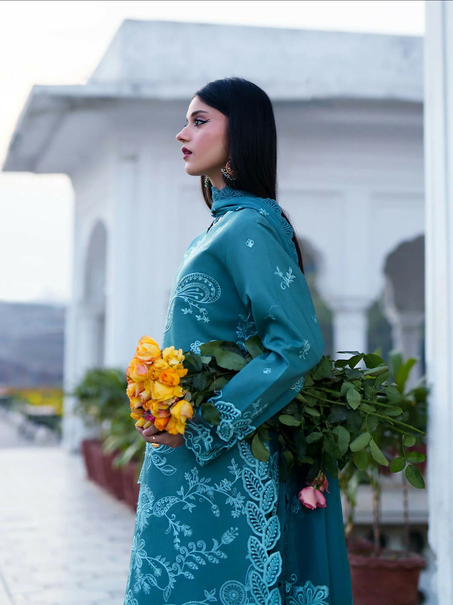 Mahnur Gul Luxury Lawn'26 Embroidered Unstitched 3-Piece Suit-G-009