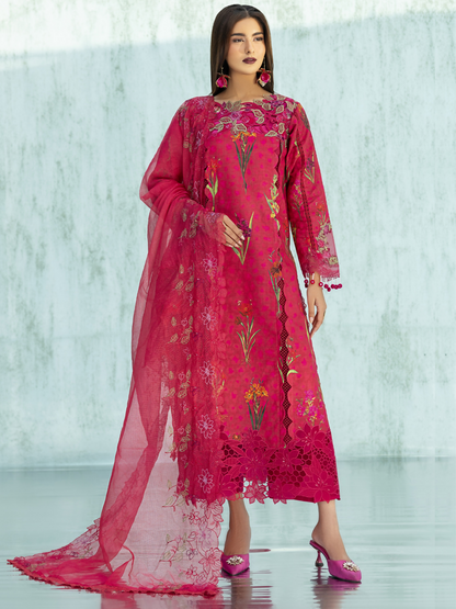 Parishay Ivy Bloom'26 Lawn Embroidered Unstitched 3-Piece Suit-IB-16