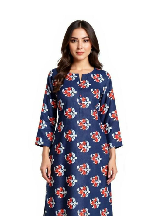 Bin Shaukat unstitched 2-piece digital lawn suit with all-over print and matching printed trouser.