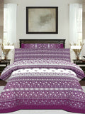 Salonika Printed 3 Piece King Bedsheet Set-136