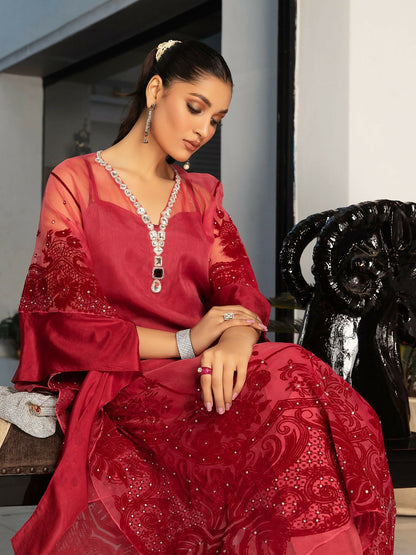 Shiza Hassan Sublime Luxury Pret Organza Embellished Stitched Kaftan-Laira