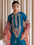 Hussain Rehar Moon In The Golden Cup Raw Silk Embellished Stitched 3-Piece Suit-Gelid