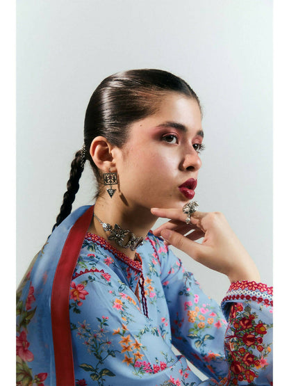 Jugnu by Hussain Rehar SS'25 Edit II Cotton Embroidered Unstitched 3-Piece Suit-NYAMI