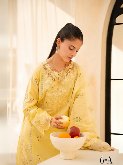 RajBari Jahaan Premium Festive Lawn Embroidered Unstitched 3-Piece Suit-ORIYA 6-A