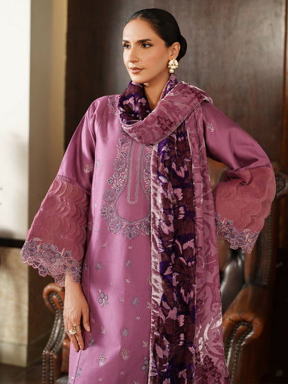 Parishay Panache Winter Corduroy Embroidered Unstitched 3-Piece Suit-PNE-13