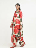 Imran Aftab Valentine's Day Raw Silk Printed Stitched 3-Piece Suit-IAVD 03