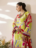 Naqsh Summer Glow 2 Luxury Lawn Digital Printed Unstitched 3-Piece Suit-Dull Yellow-00121