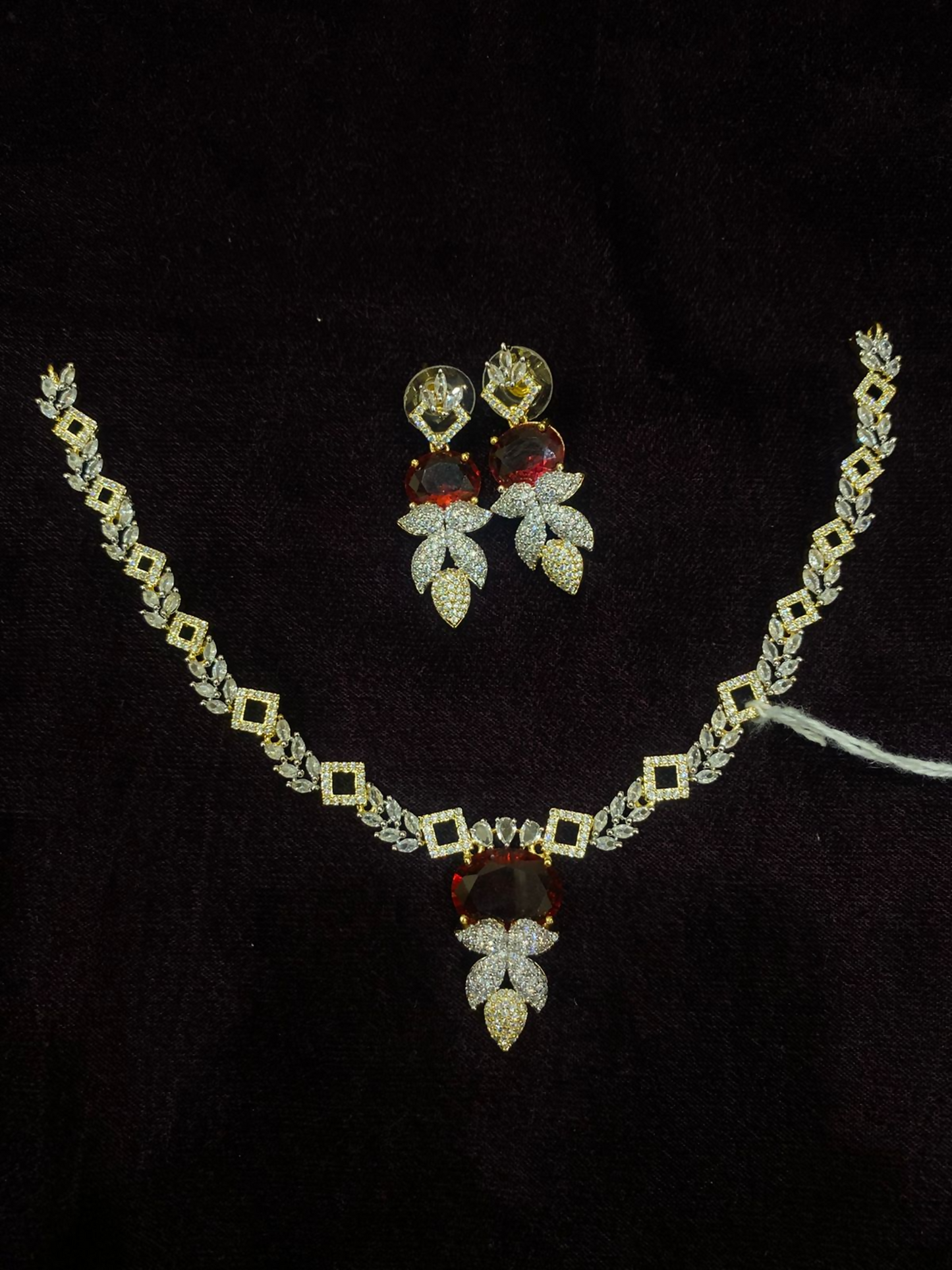 Fashion Hub by Noor Bilal - Ruby Floral Necklace Set