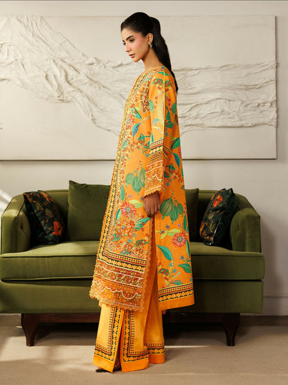 Mahnur Leila Lawn'26 Embroidered Unstitched 3-Piece Suit-L-13