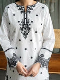 Panache Apparel Solid Story Cotton Lawn Embroidered Stitched Suit-Faye