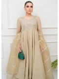Allure By IH Lehr Chiffon Embroidered Lehenga-Oat