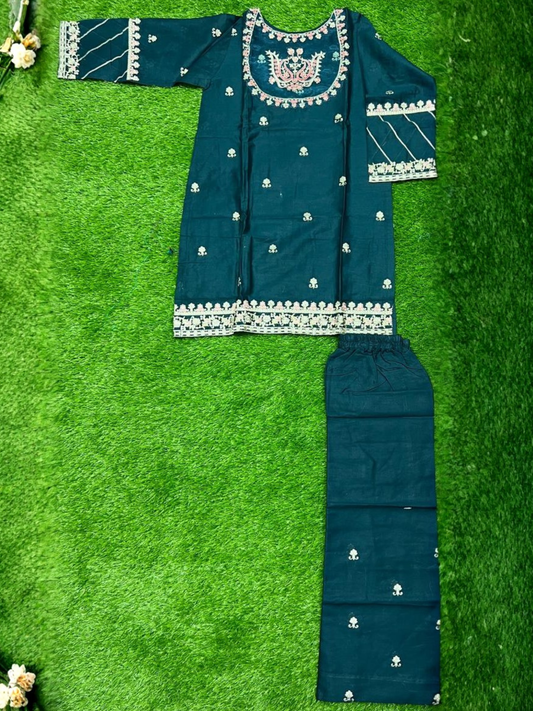 Blue Bin Shaukat Pima Lawn Embroidered Stitched 2-Piece Suit
