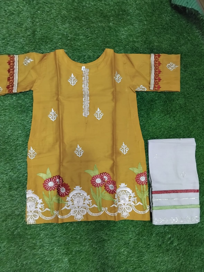 Yellow Bin Shaukat Pima Lawn Embroidered Stitched 2-Piece Suit