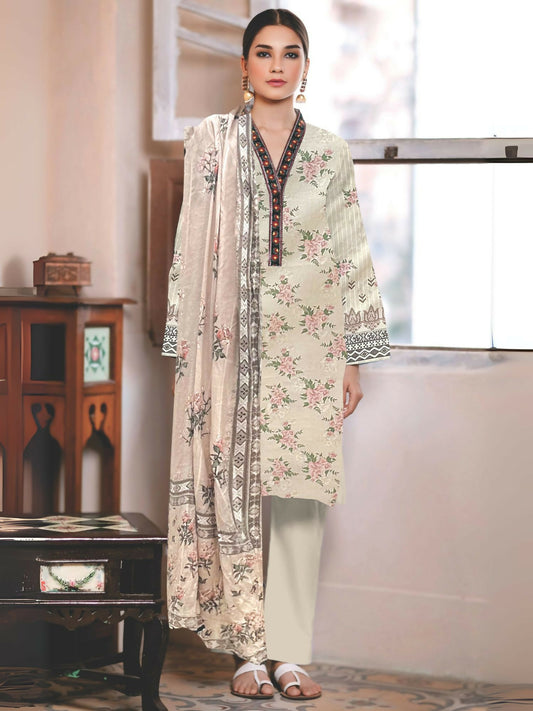 Cross Sketch Lawn Printed Unstitched 2-Piece Suit-Sehrish