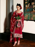 Hussain Rehar The Scent Luxury Pret SS'25 Raw Silk Embellished 3-Piece Suit-Zephira
