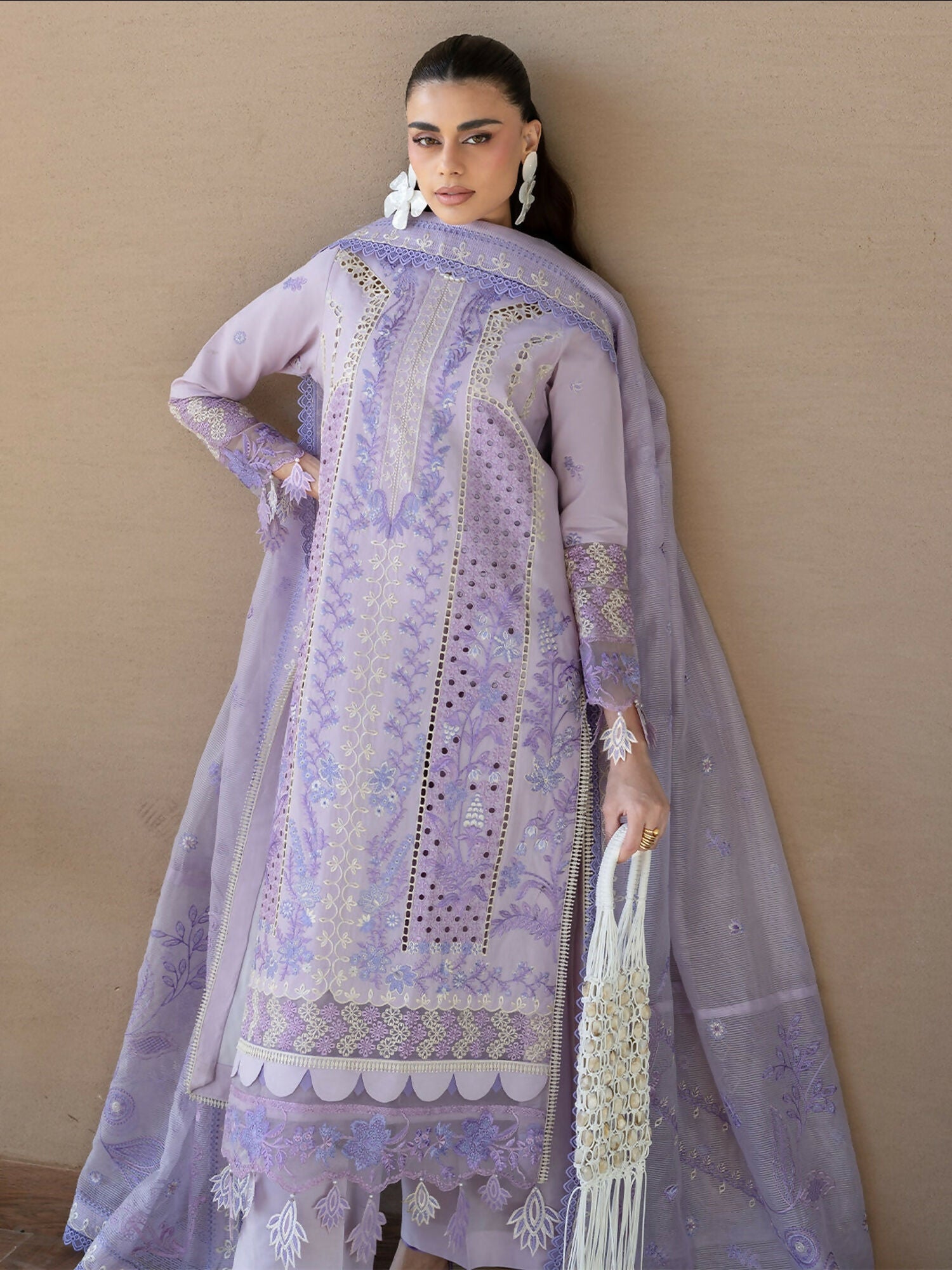 Mahnur Sirene Luxury Lawn'26 Embroidered Stitched 3-Piece Suit-S-07