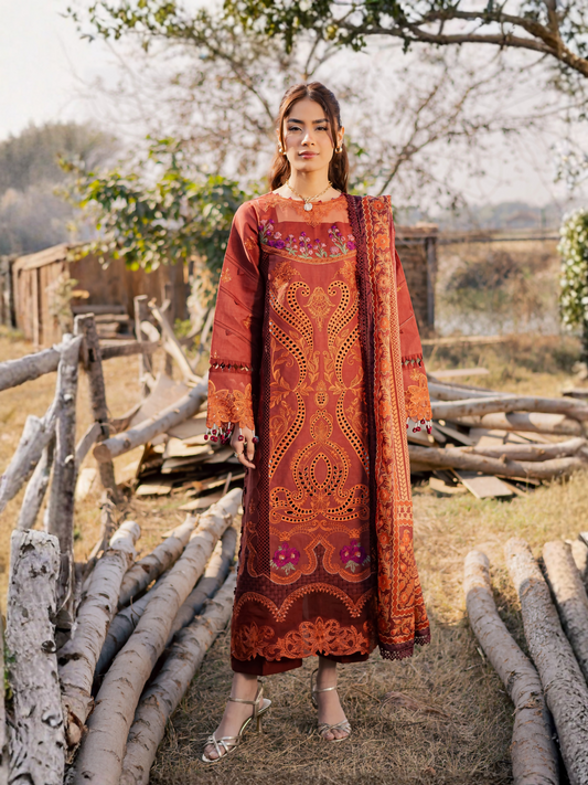 Parishay Summer Queen Vol 2 Lawn Embroidered Unstitched 3-Piece Suit-SQU-09