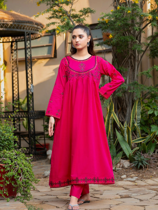 MAK Fashion Lawn Embroidered Stitched 2-Piece Suit-Bahaar