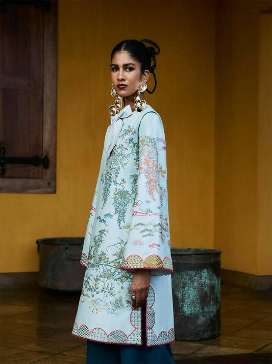 Jugnu by Hussain Rehar SS'25 Eid Pret Cotton Embroidered 2-Piece Suit-Jeena
