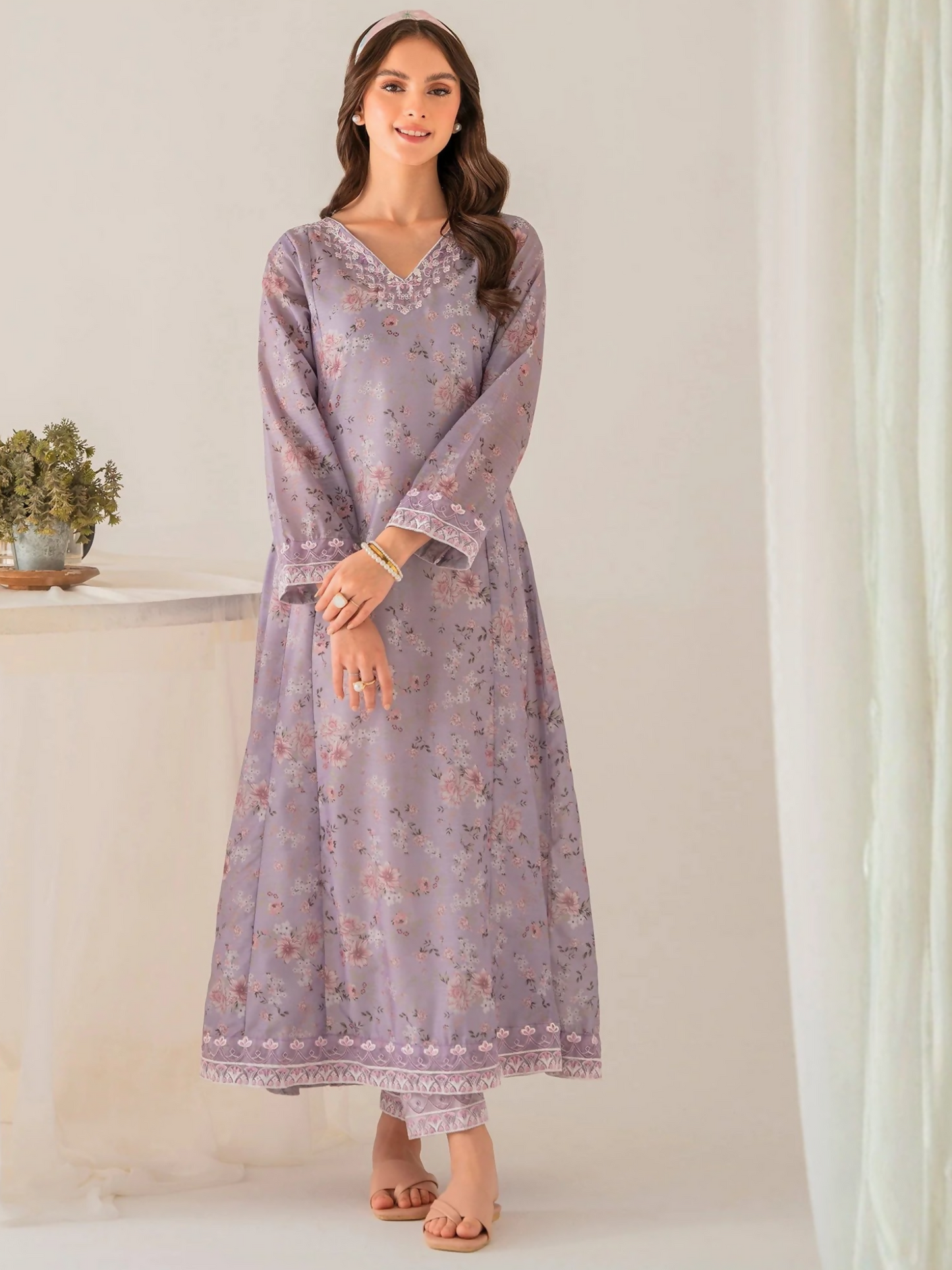 Panache Apparel Daily Essentials RTW Lawn Printed Embroidered Stitched Suit-Florentina