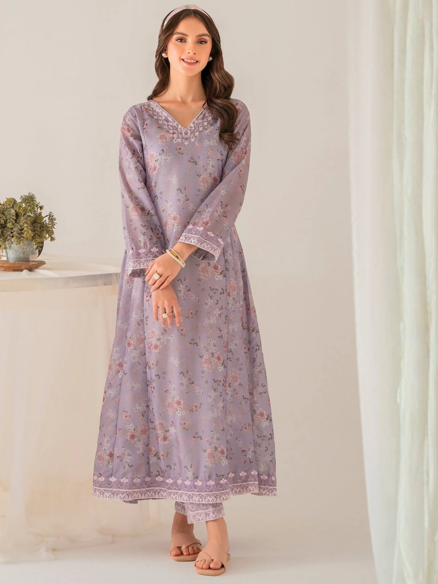 Panache Apparel Daily Essentials RTW Lawn Printed Embroidered Stitched Suit-Florentina