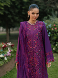 Binilyas Freesia Luxury Lawn Embroidered Unstitched 3-Piece Suit-105 - B
