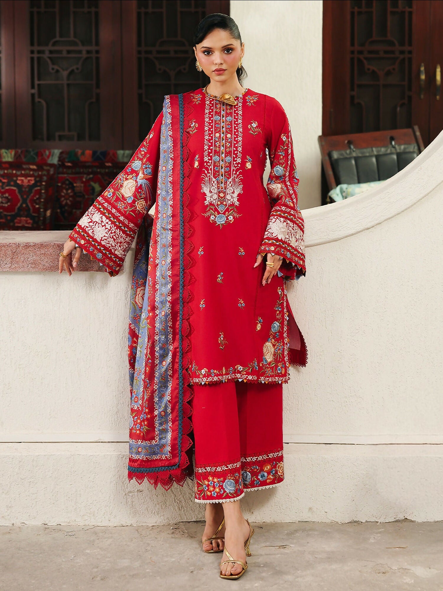 Binilyas Lumina Summer Lawn Embroidered Unstitched 3-Piece Suit-L73-B